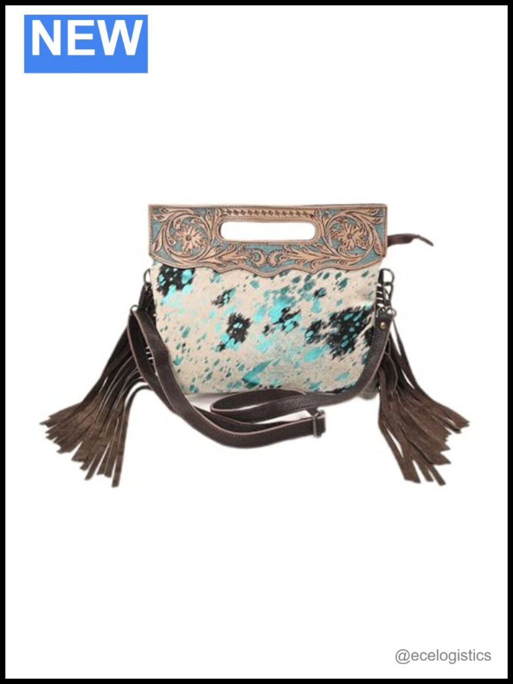 Women Real Cowhide Leather Crossbody Sling Bag with Adjustable Detachable Strap